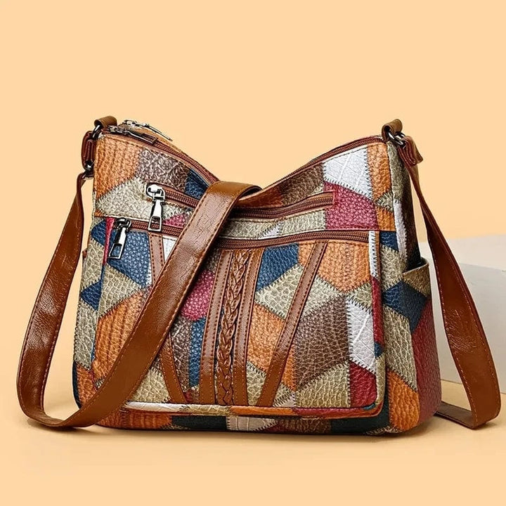 Solara - Bolso De Mano De Cuero Mosaico