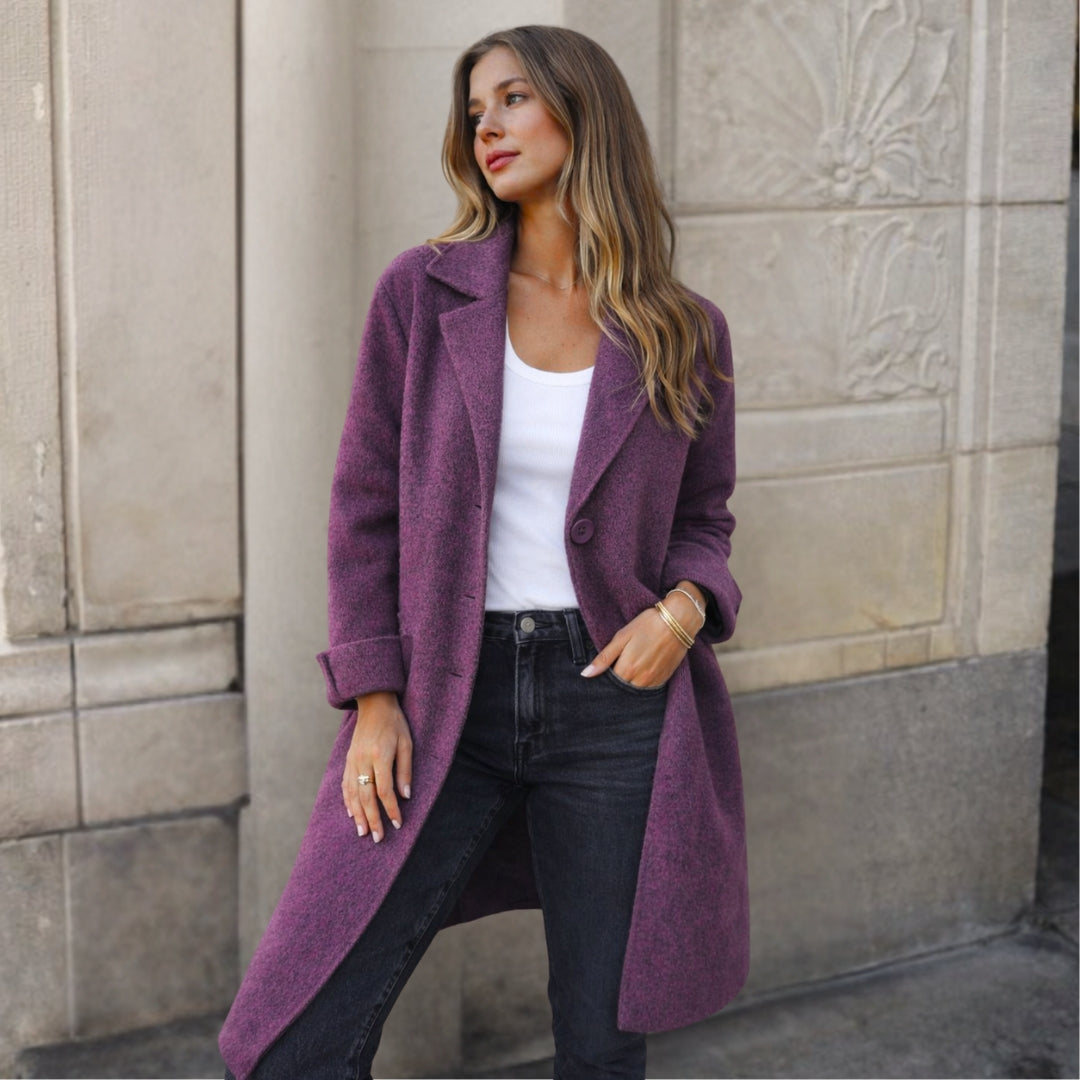 Annita - Elegante Abrigo Con Botones