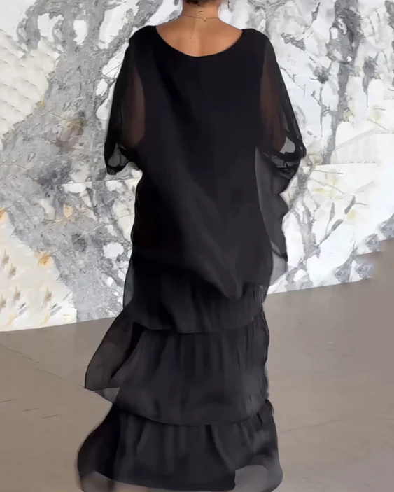 Leona - Maxivestido Holgado Con Cuello Redondo