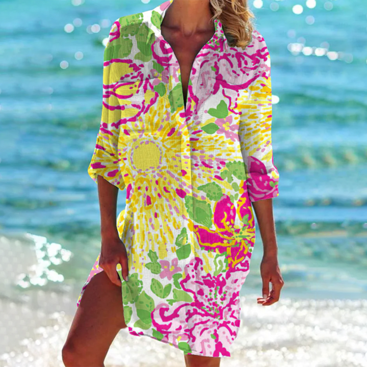 Elisabeta - Elegante Vestido Con Estampado Gráfico