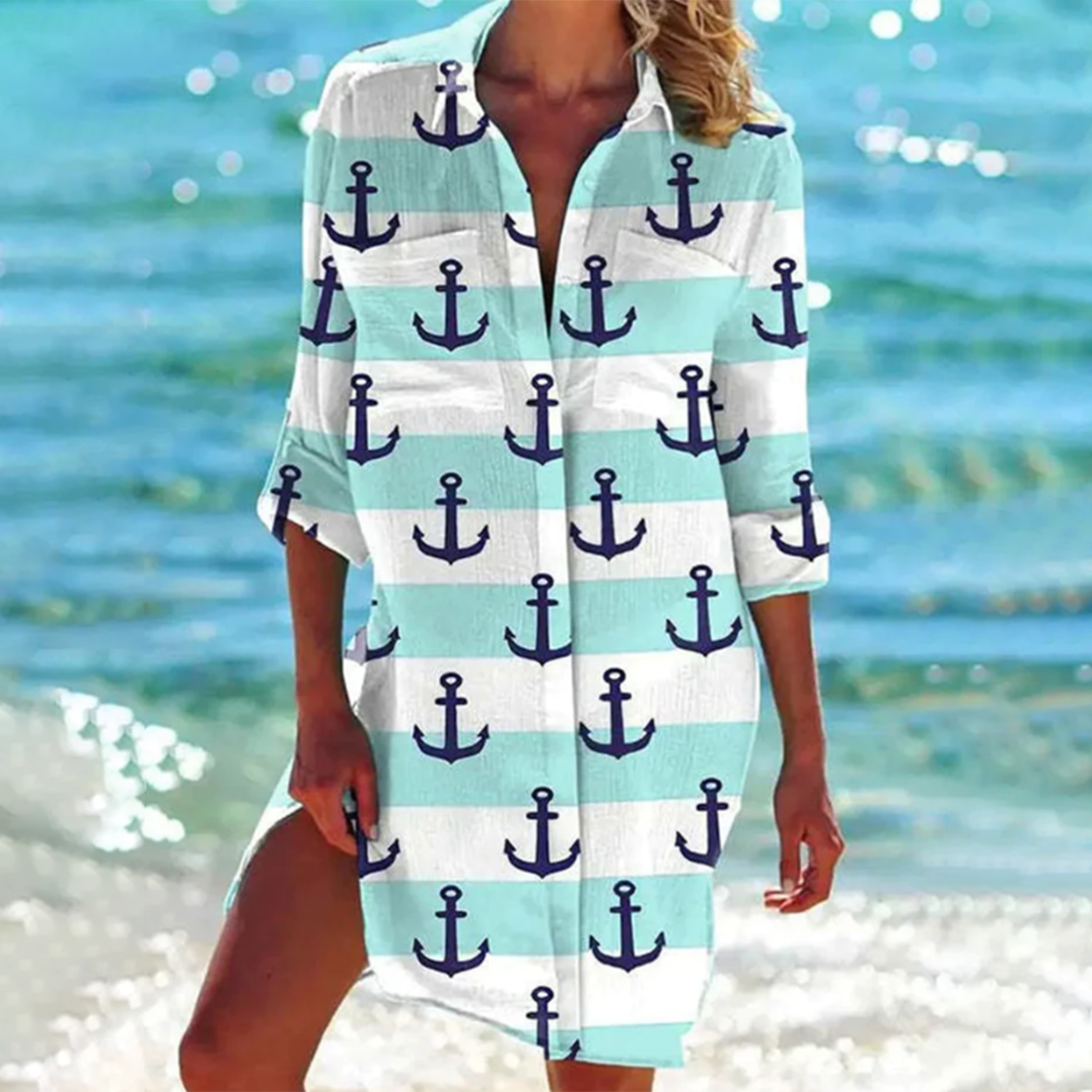 Elisabeta - Elegante Vestido Con Estampado Gráfico