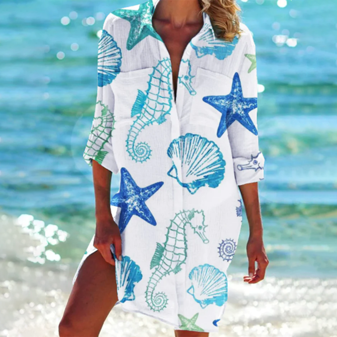 Elisabeta - Elegante Vestido Con Estampado Gráfico