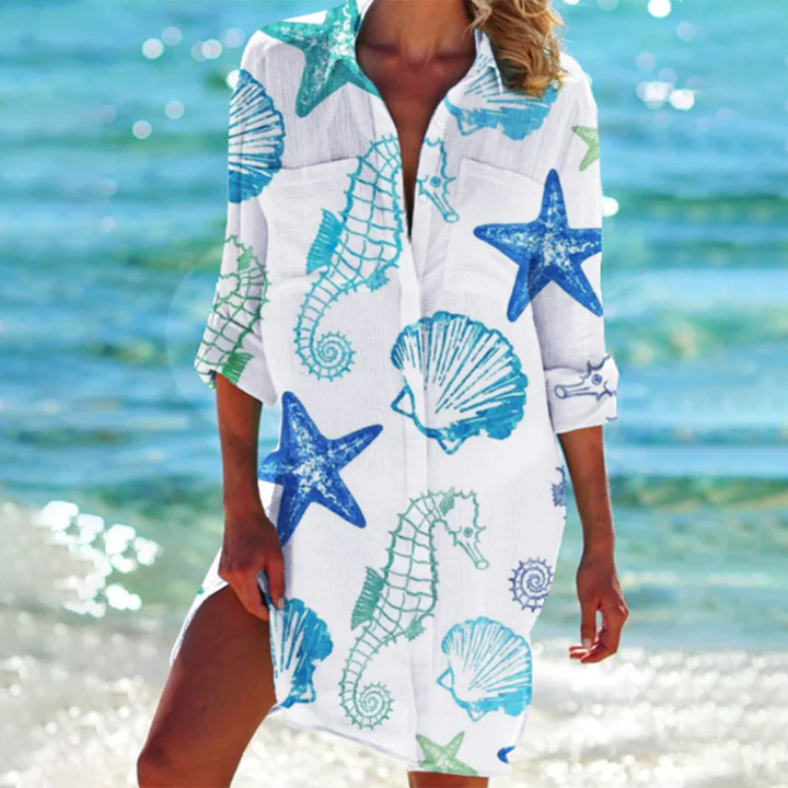 Elisabeta - Elegante Vestido Con Estampado Gráfico