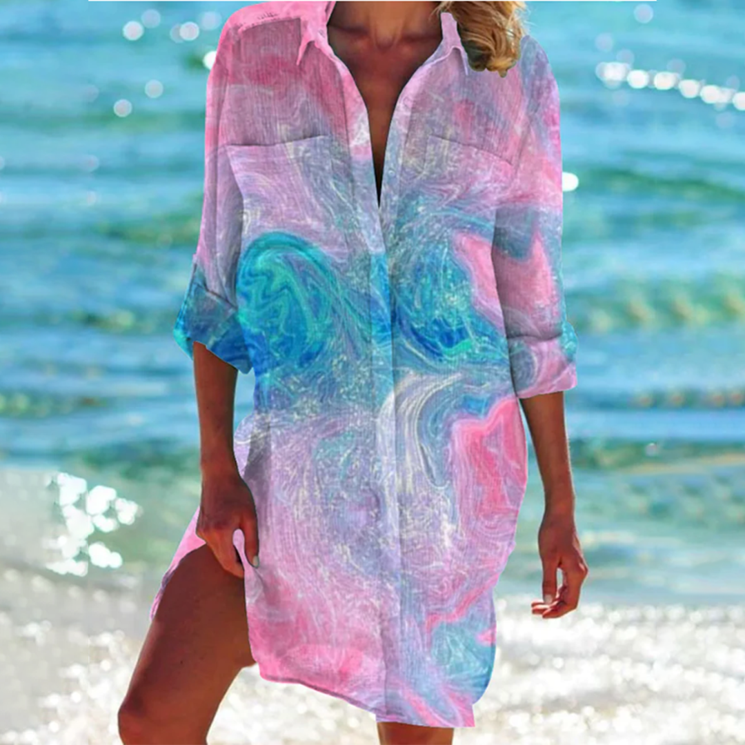 Elisabeta - Elegante Vestido Con Estampado Gráfico