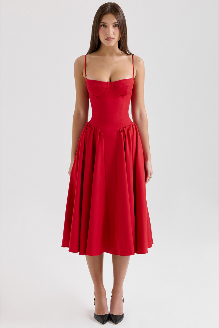 Maissa - Vestido Midi Elegante sin Mangas