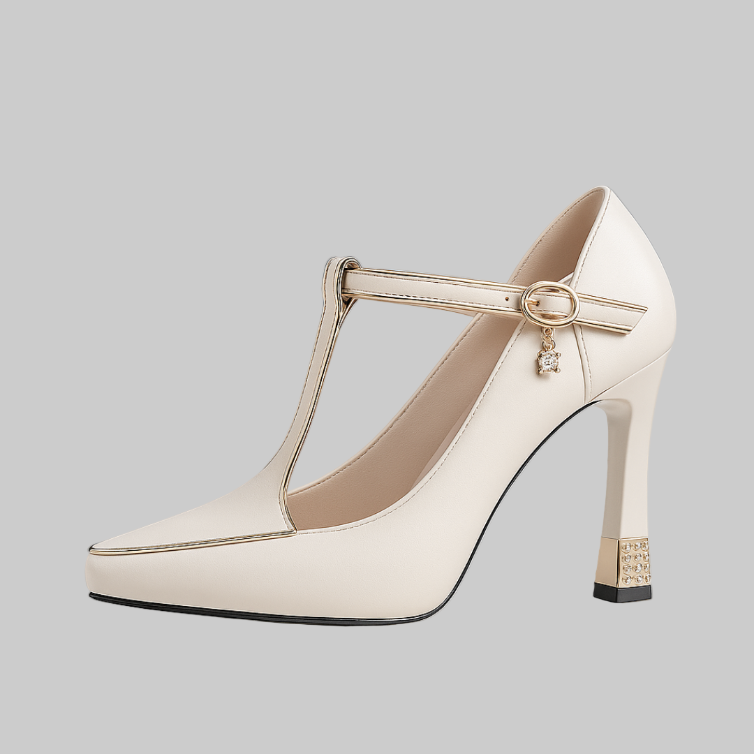 Avitia - Zapatos De Tacón Alto Con Correa En T y Hebilla