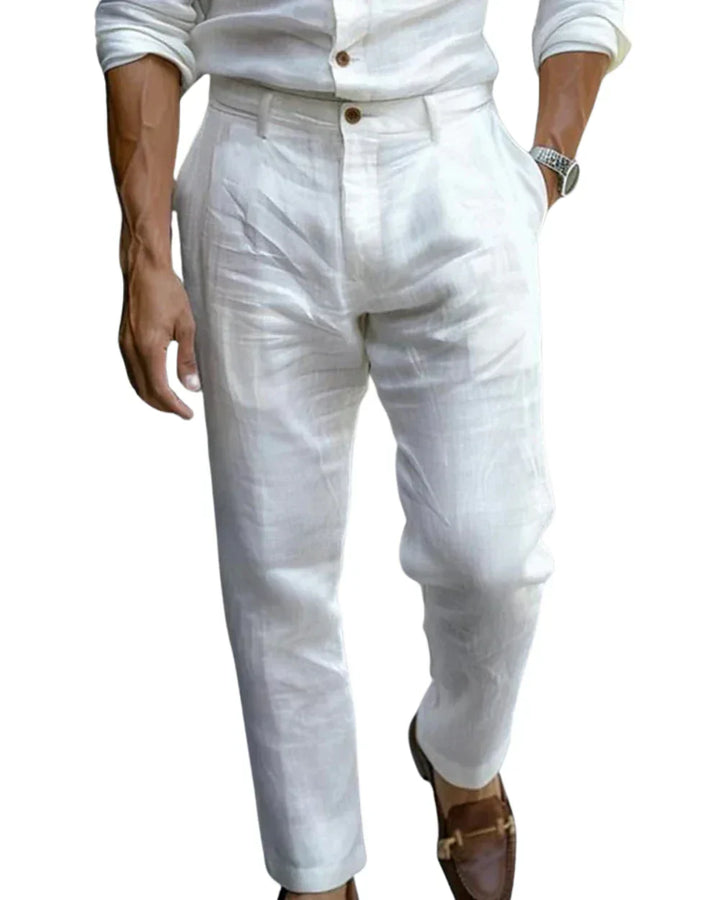 Aminuddin - Causal Suelto Linen Pantalón