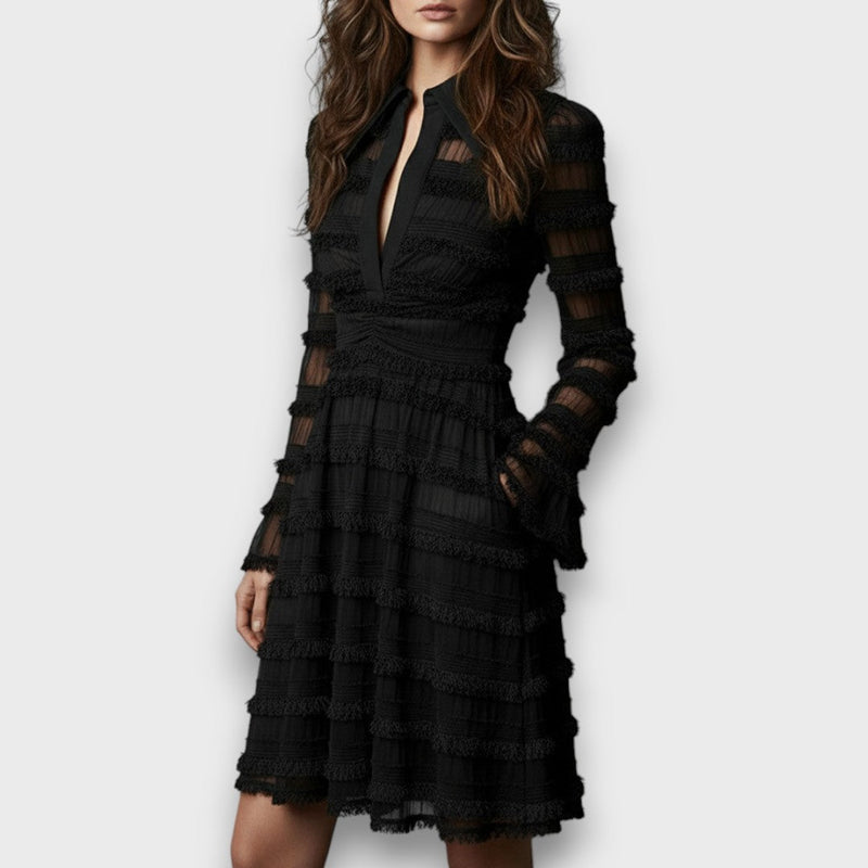 Myla - Vestido midi Transparente con Flecos