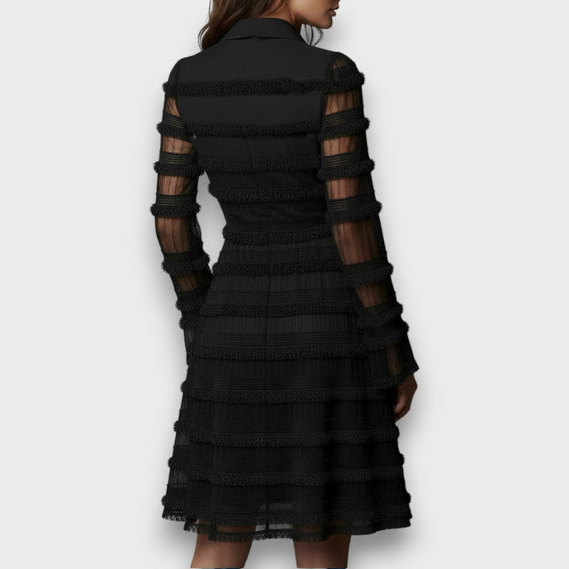 Myla - Vestido midi Transparente con Flecos