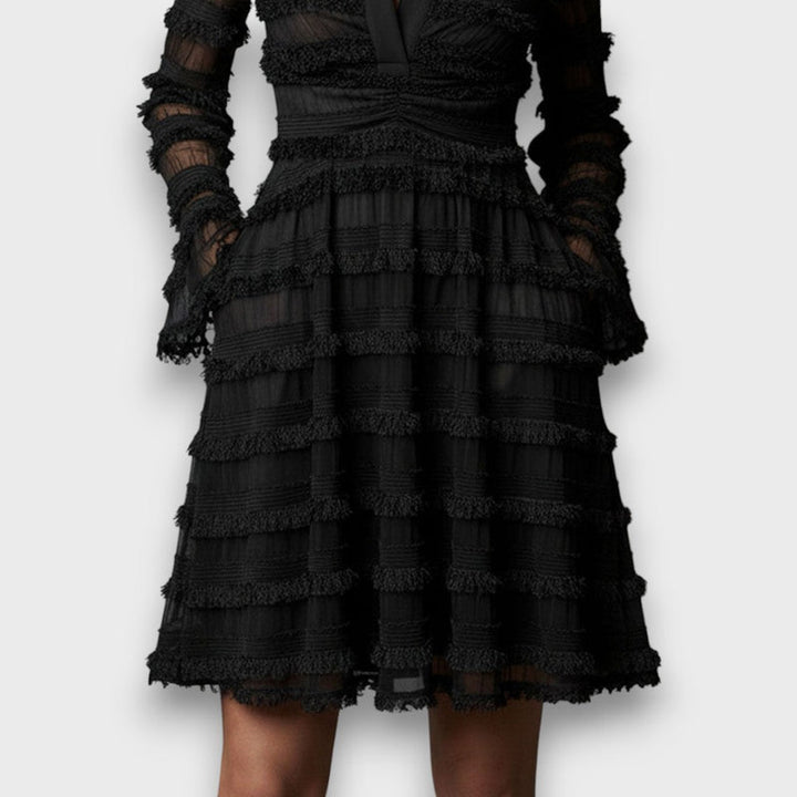 Myla - Vestido midi Transparente con Flecos