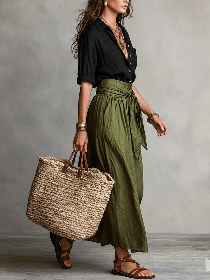 Virra - Conjunto De Camiseta y Falda Midi