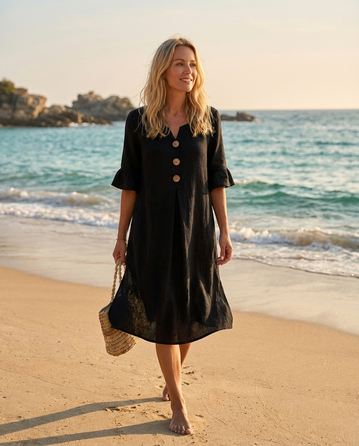 Marketa - Vestido Midi De Lino