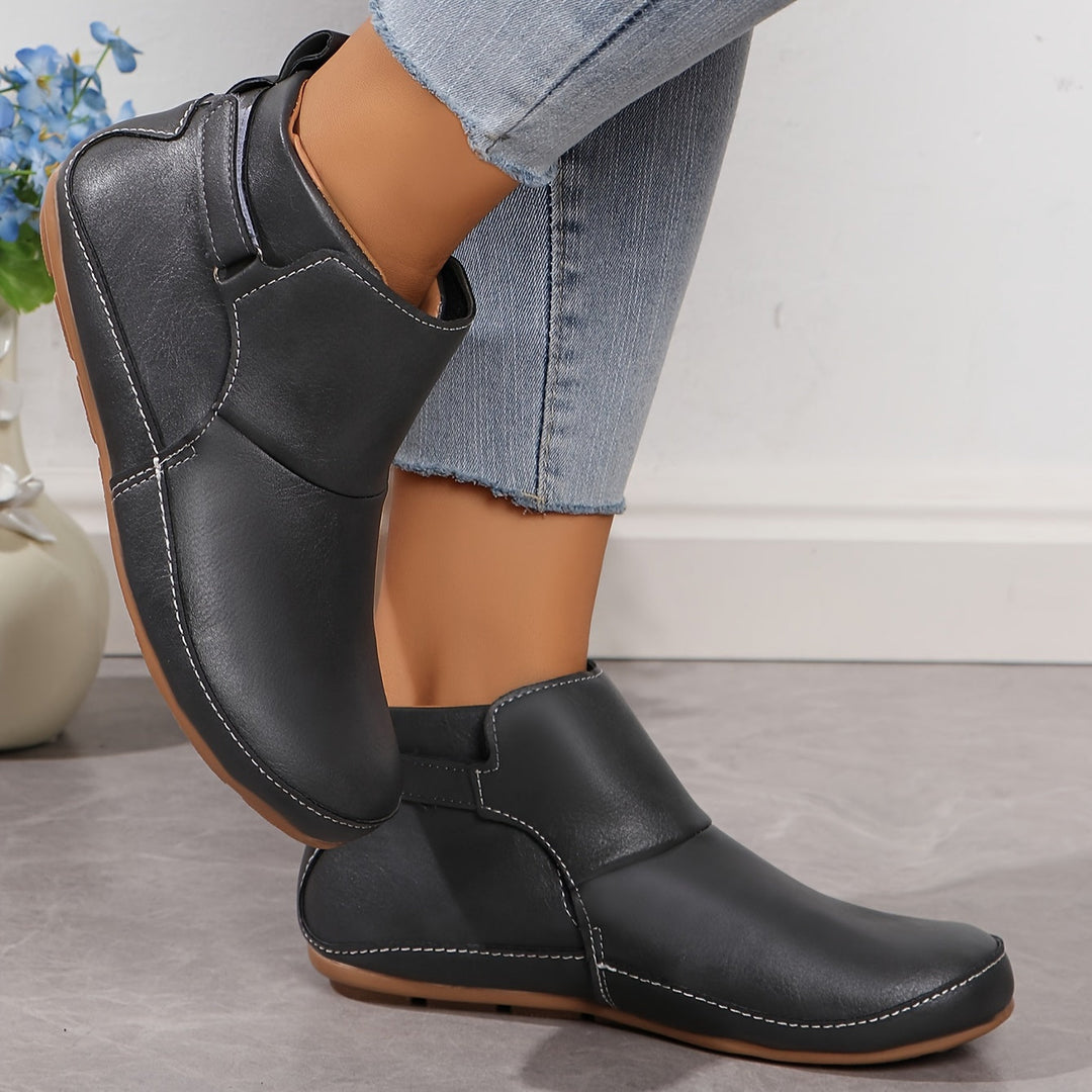 Elenya - Botines Sin Cordones de Piel Sintética