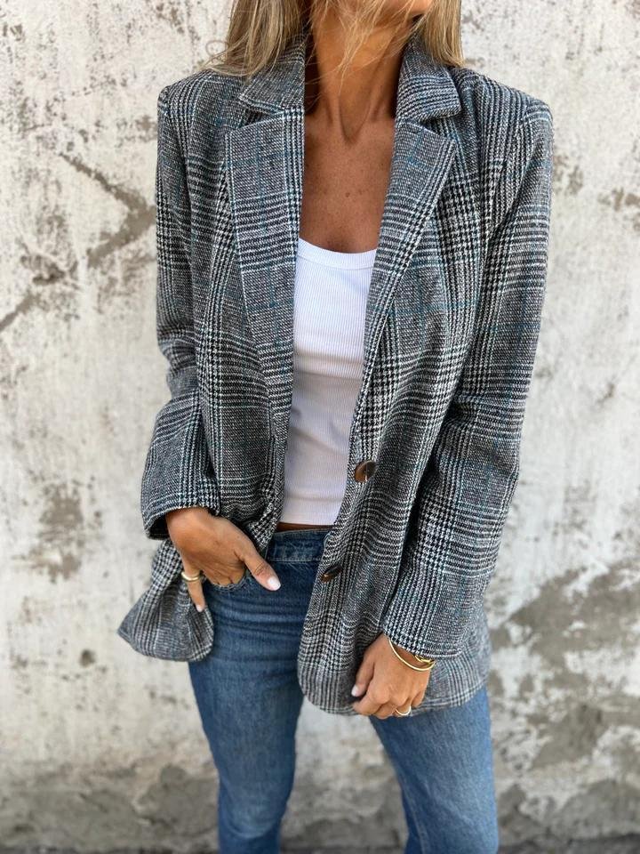 Elaina - Elegante Blazer De Invierno a Cuadros