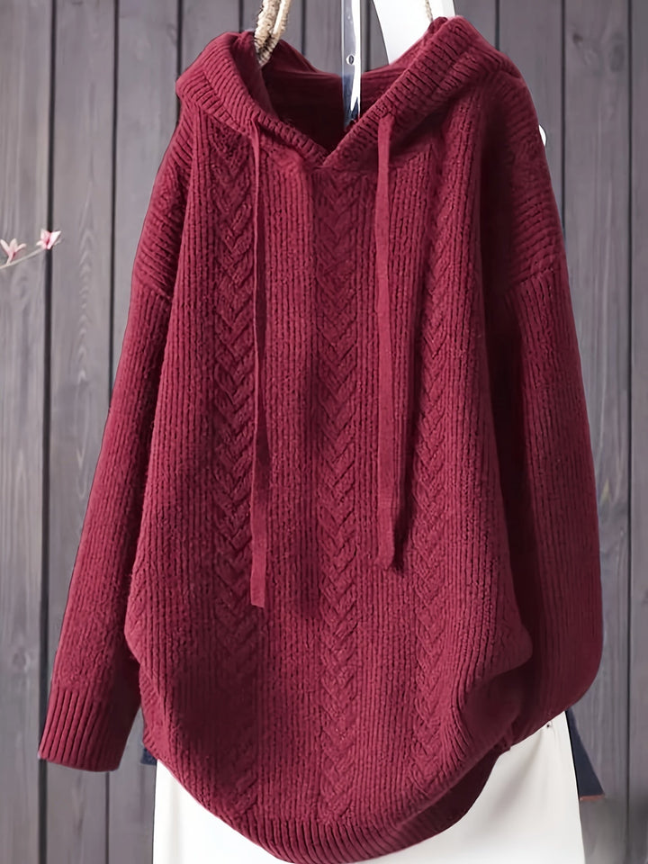 Genivee - Sudadera Con Capucha De Punto Manga Larga Informal