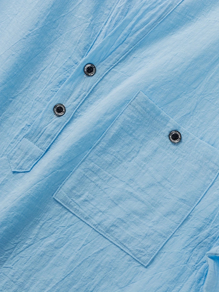 Markos - Camisa Informal De Manga Corta Con Botones