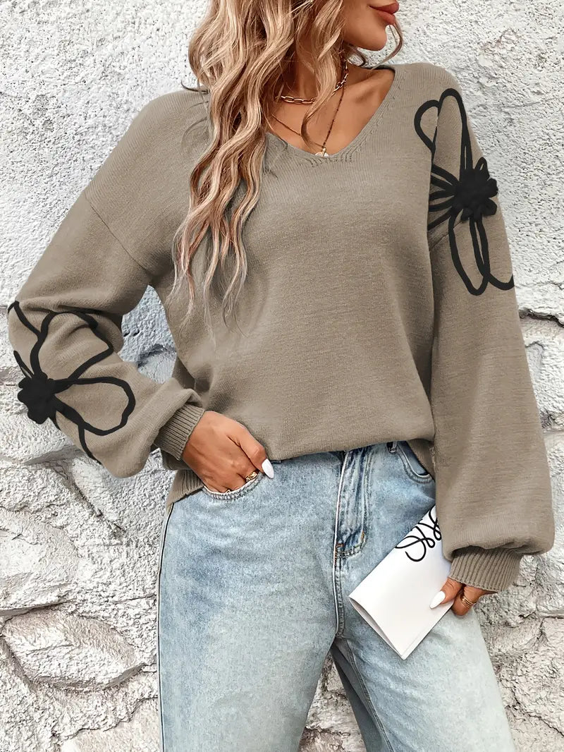 Semira - Jersey De Manga Larga Con Bordado De Flores