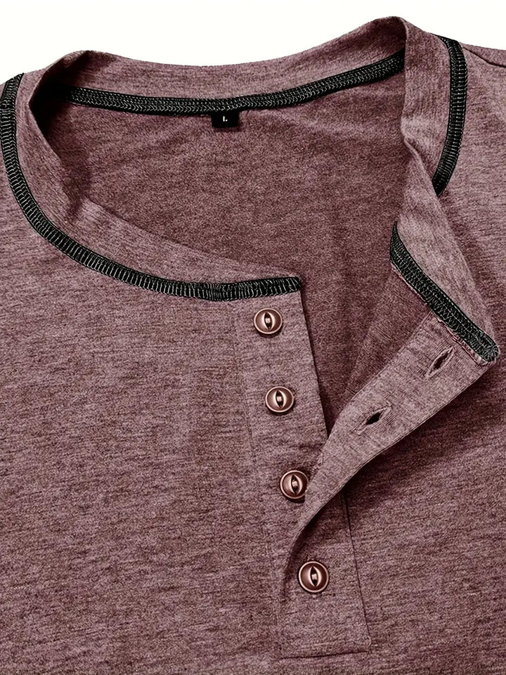 Orazio - Manga Corta Camiseta Con  Botón