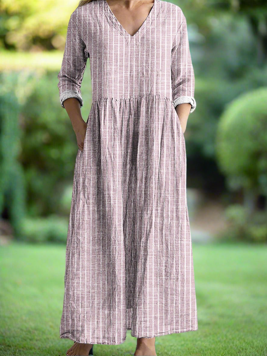 Gregoria - Vestido Informal A Rayas
