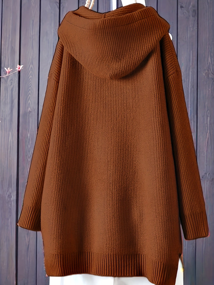 Genivee - Sudadera Con Capucha De Punto Manga Larga Informal