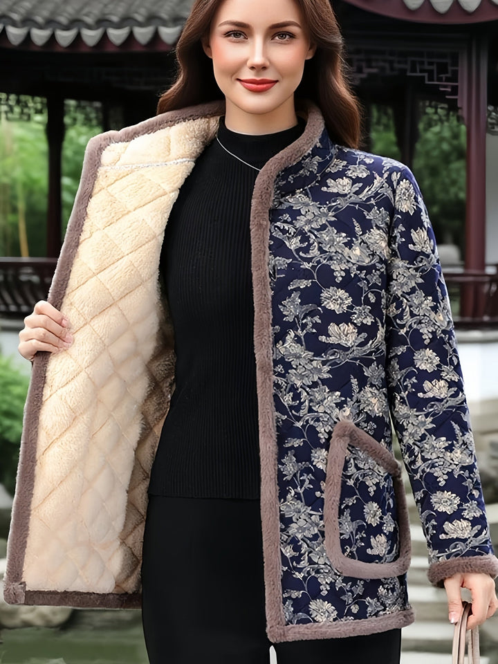 Mayte - Chaqueta De Invierno Con Estampado Floral Y Botones