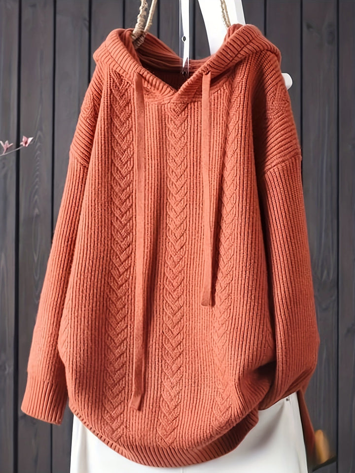 Genivee - Sudadera Con Capucha De Punto Manga Larga Informal
