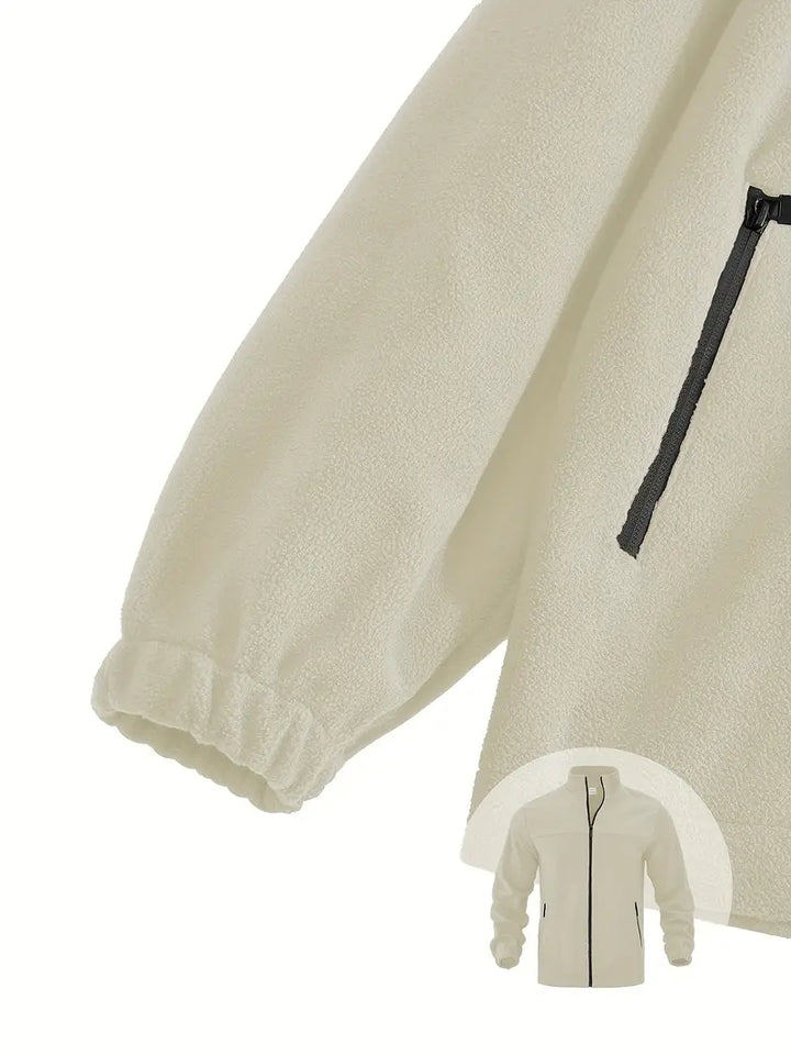 Barron - Chaqueta Informal De Forro Polar Con Cremallera y Bolsillo