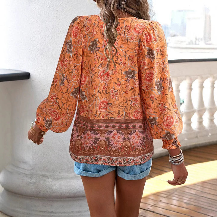 Sallie - Top Festivo Con Estampado