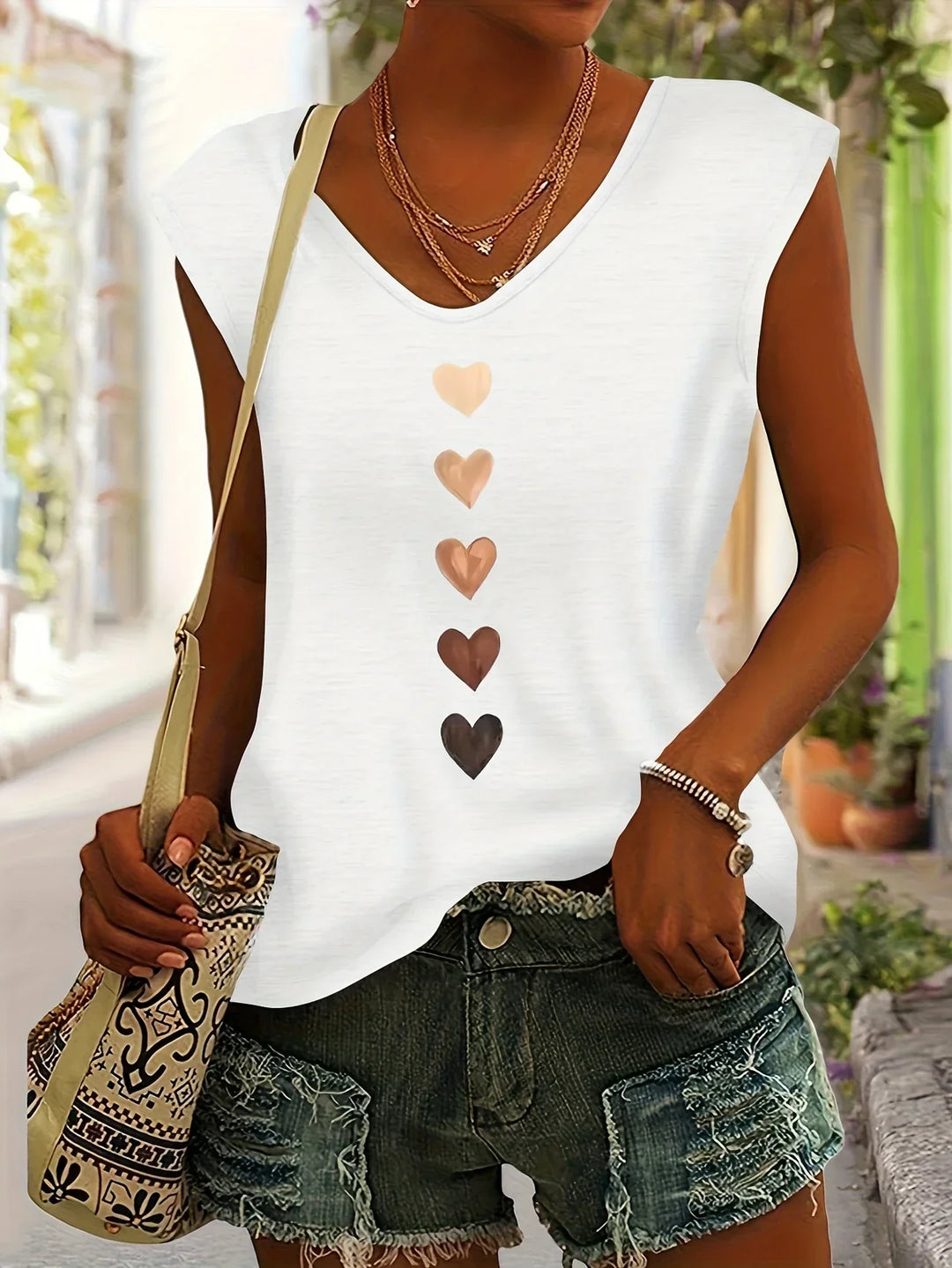 Nichole - Camisa Con Estampado De Corazón