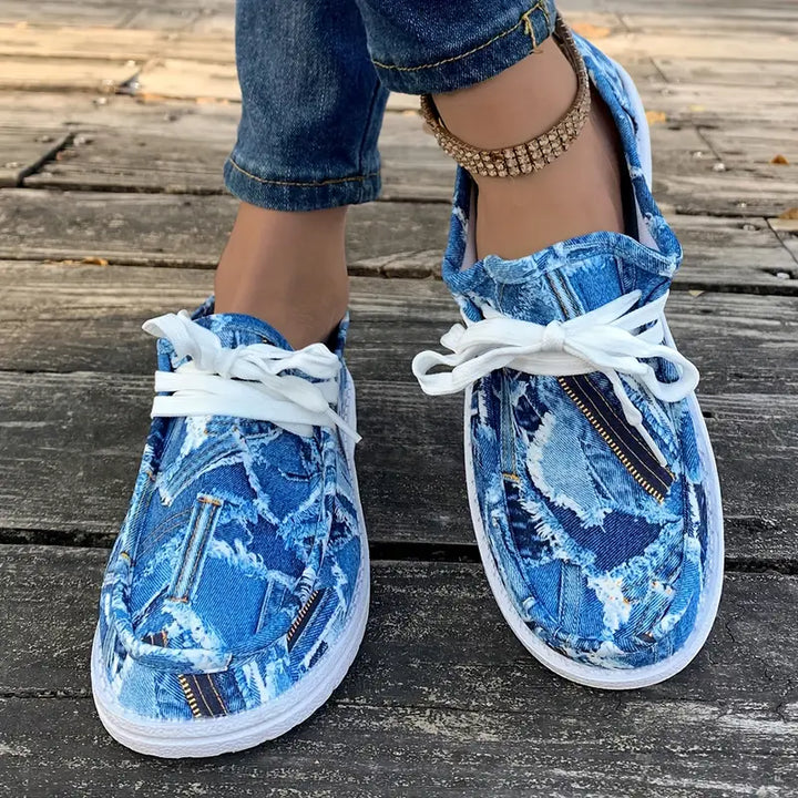 Ulanda - Zapatillas Antideslizantes Con Estampado Denim