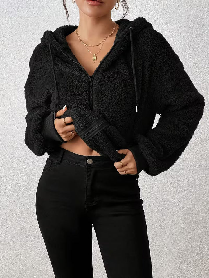 Keriana - Chaqueta Informal Con Capucha, Cálida Y Peluda