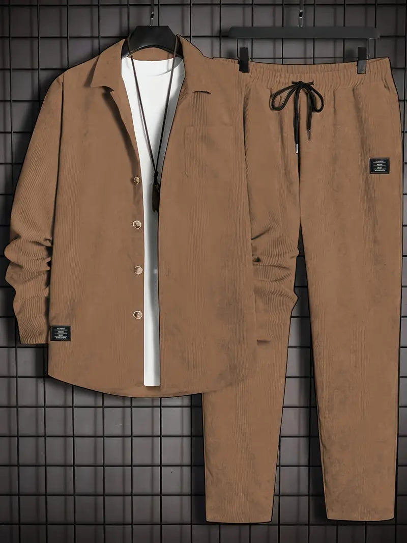 Podolak - Otoño e invierno Camisa De Manga Larga Con Pantalones Holgados