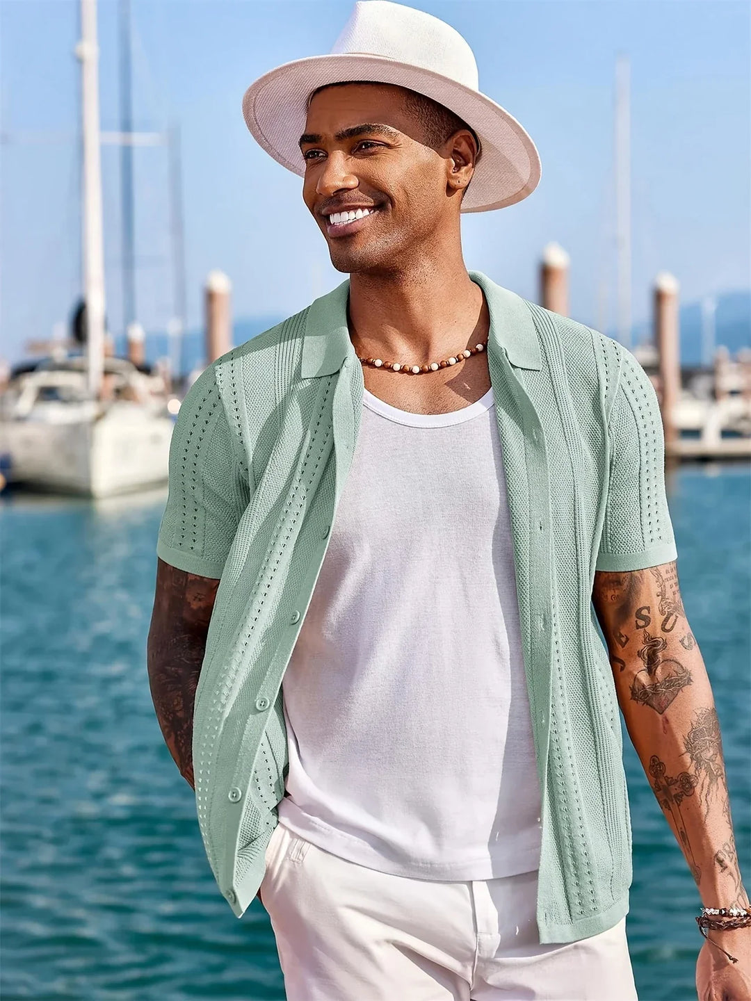 Semyon - Camisa De Punto Con Estampado Intrincado a La Moda