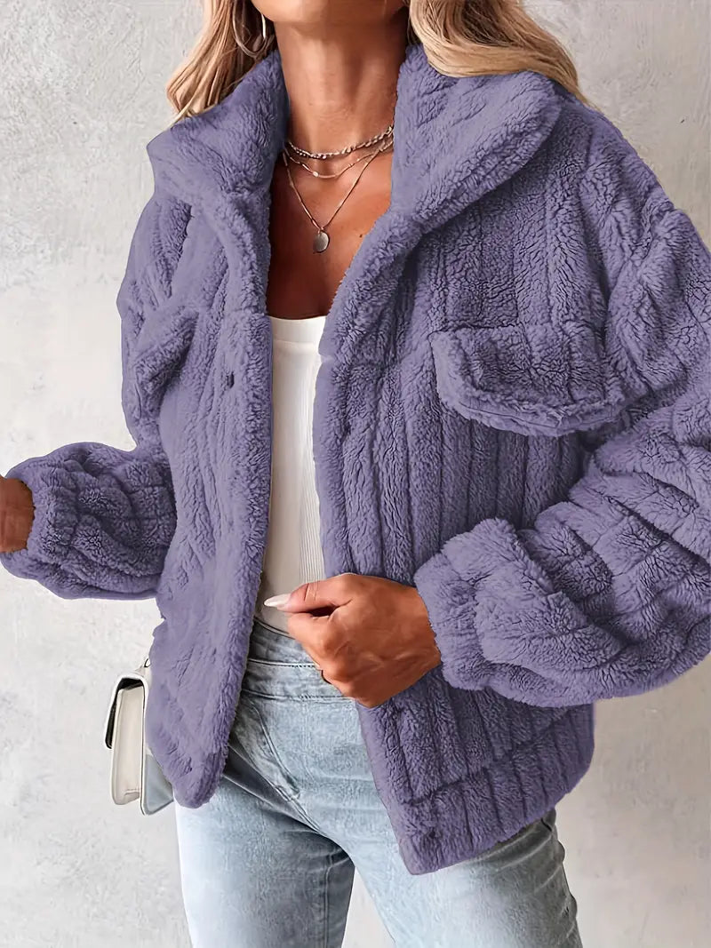 Narin - Informal Chaqueta Teddy Con Falso Bolsillo