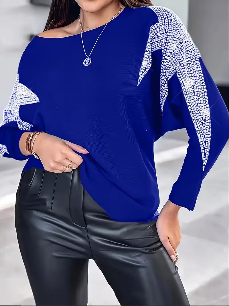 Bernardino - Elegante Jersey de Manga Larga Con Estampado de Estrellas