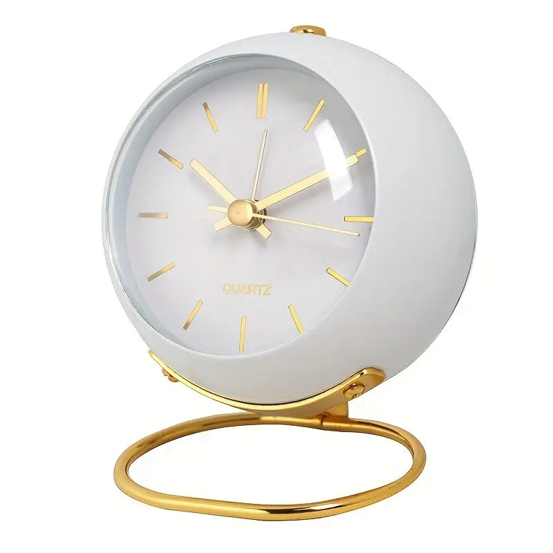 NordAura - Reloj De Escritorio Silencioso De Inspiración Nórdica Para La Decoración Del Hogar