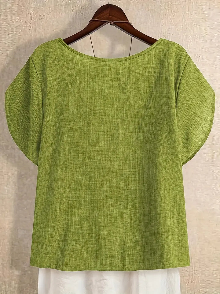 Milany - Blusa Informal Con Escote Asimétrico