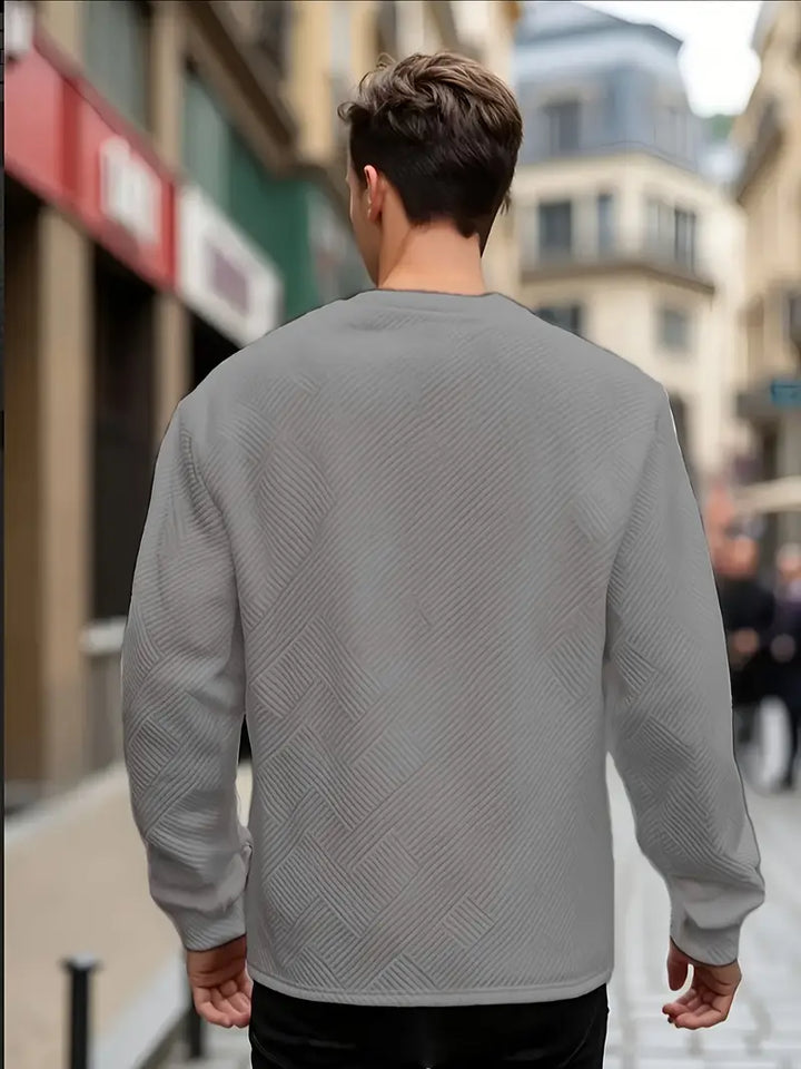 Malinga - Sudadera Informal Con Estampado Geométrico y Manga Larga