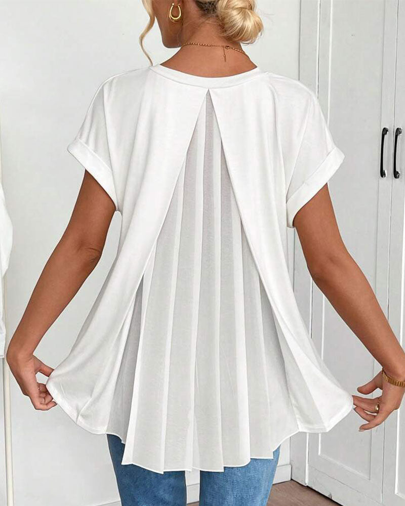 Enya - Camiseta de Manga Corta con Espalda Chapada