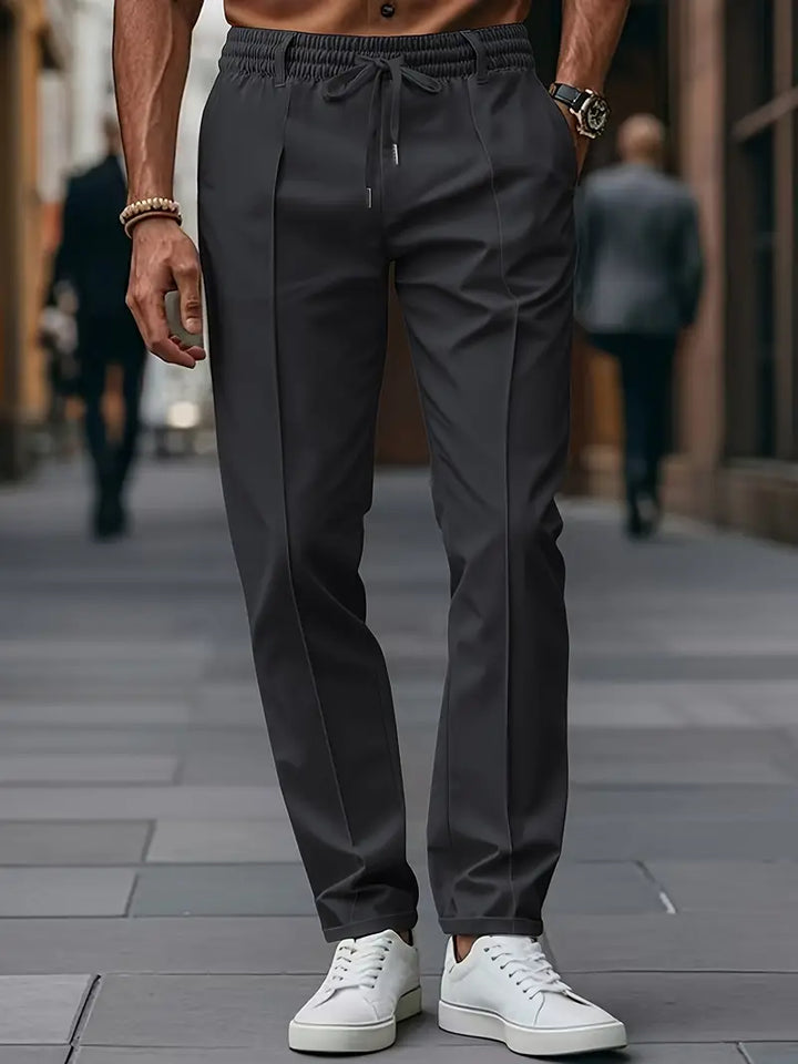 Crawford - Informal Ajuste Entallado Pantalones Con Cintura Elástica
