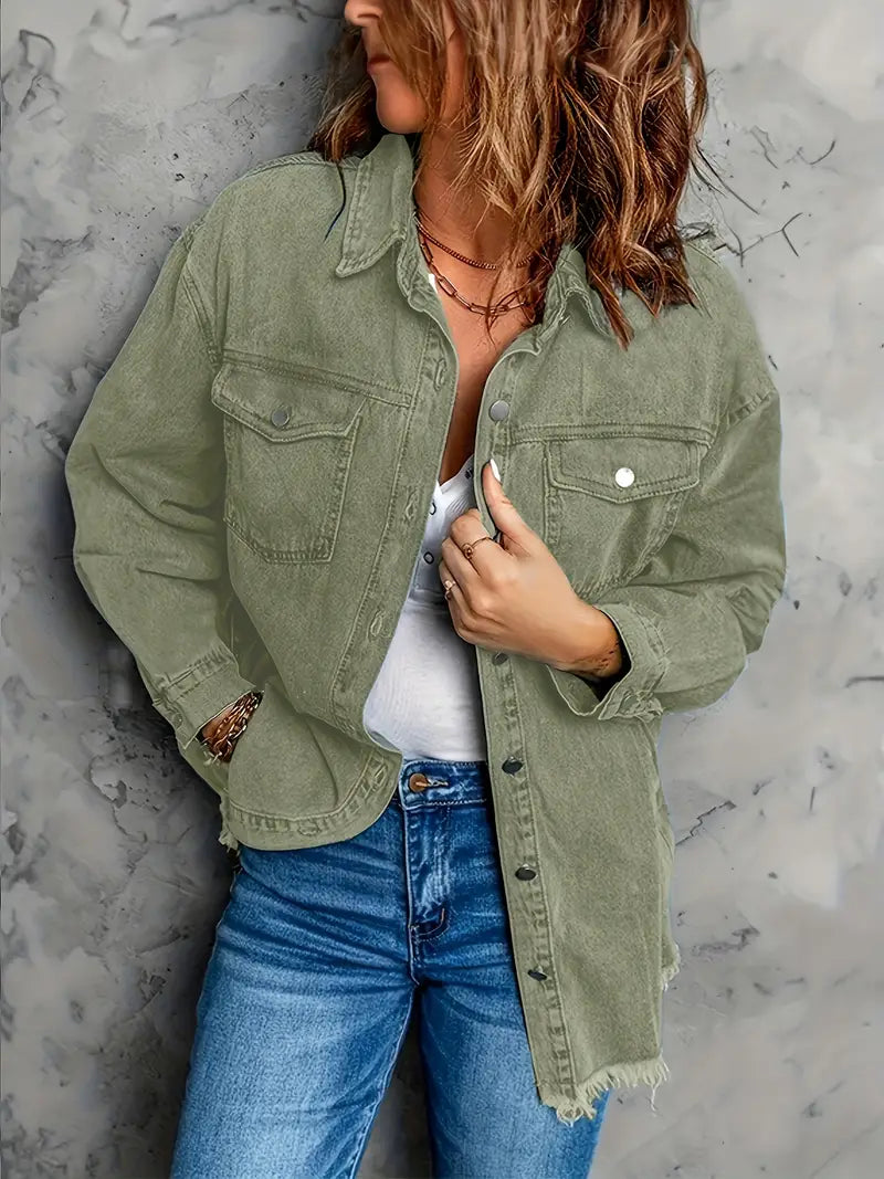 Malika - Chaqueta Vaquera De Manga Larga