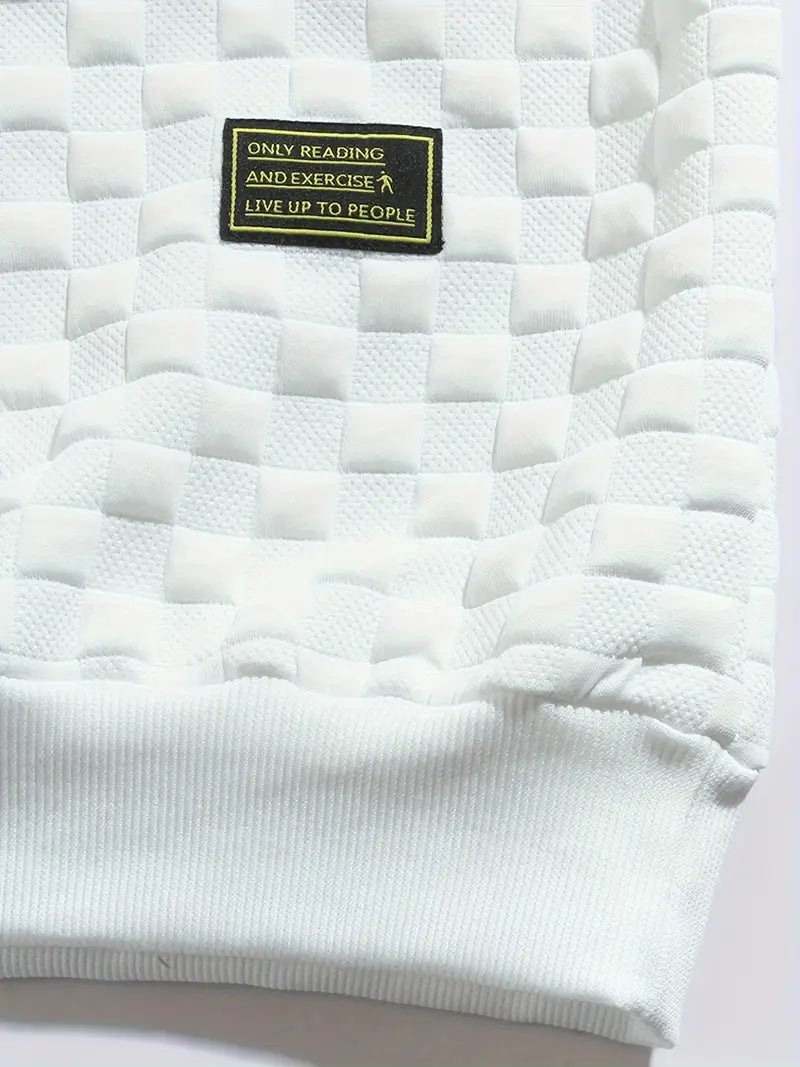 Stafford - Sudadera Informal Con Textura a Cuadros