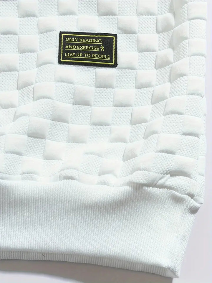 Stafford - Sudadera Informal Con Textura a Cuadros