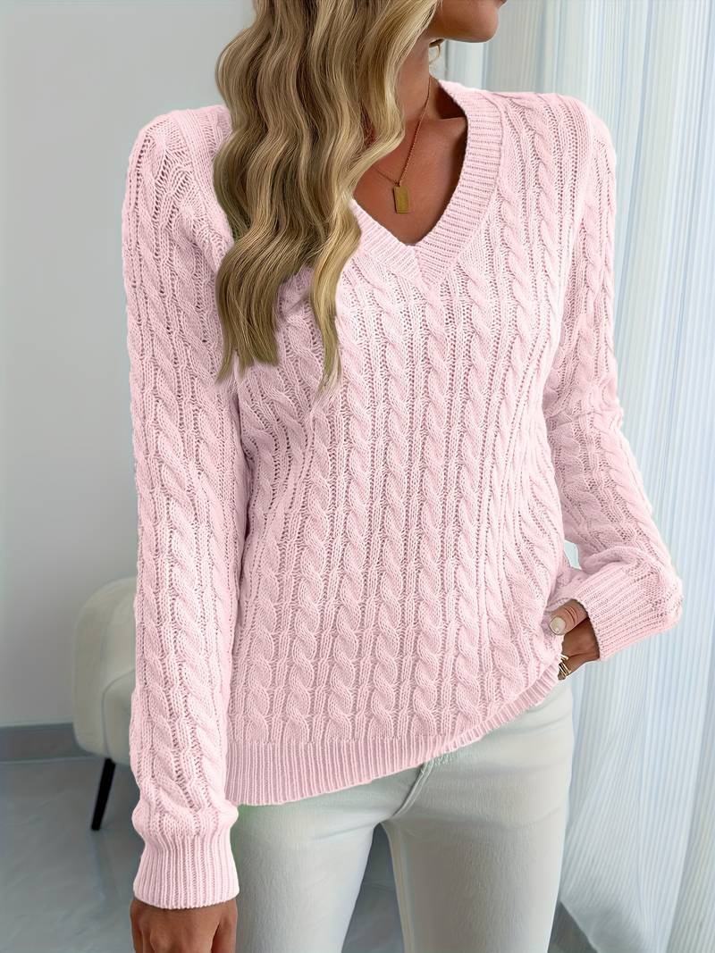 Zivah - Elegante Jersey Acanalado Con Cuello en V
