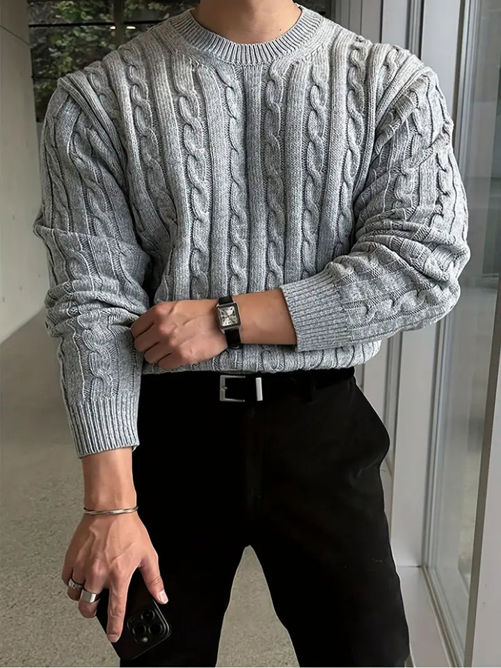 Mergim - Jersey De Manga Larga De Punto Informal