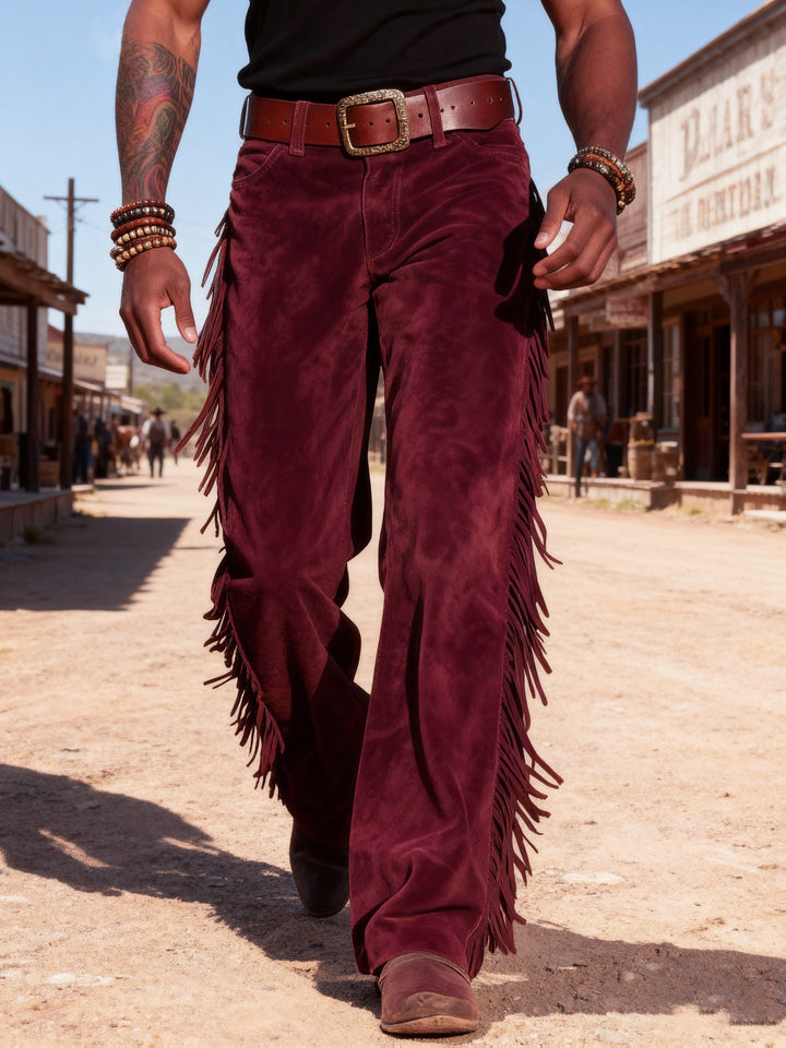 Altan - Pantalones Retro Ocasionales Con Flecos