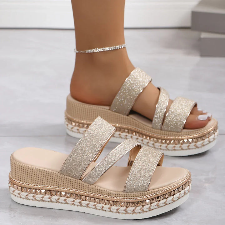 Oksana - Sandalias Cómodas De Tacón Alto