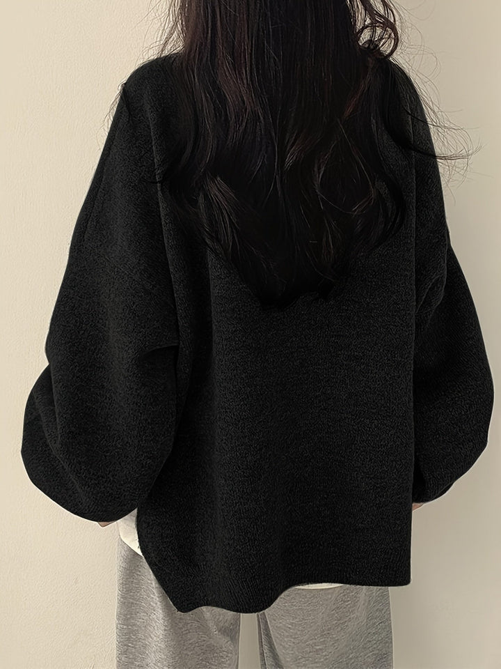 Pearline - Jersey De Cuello Redondo y Manga Larga