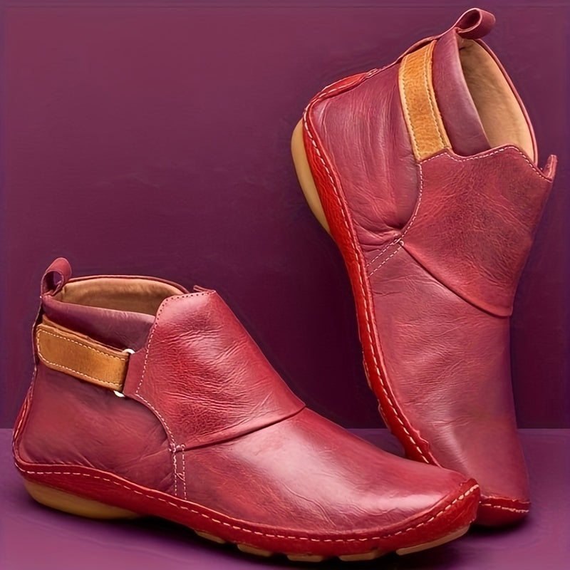 Elenya - Botines Sin Cordones de Piel Sintética