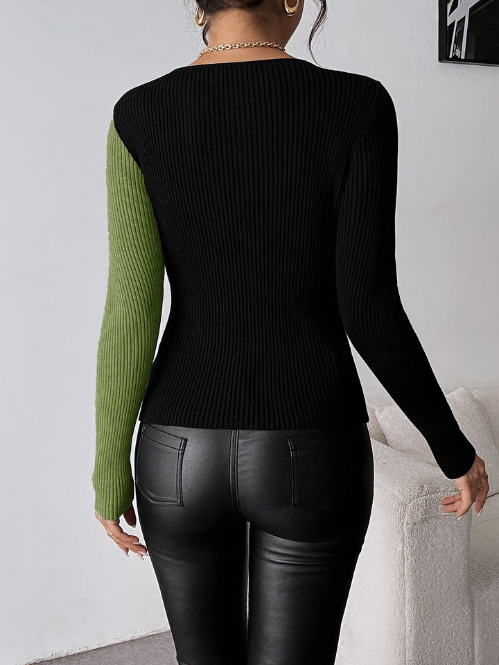 Rachel - Blusa De Punto Con Cuello En V y Top